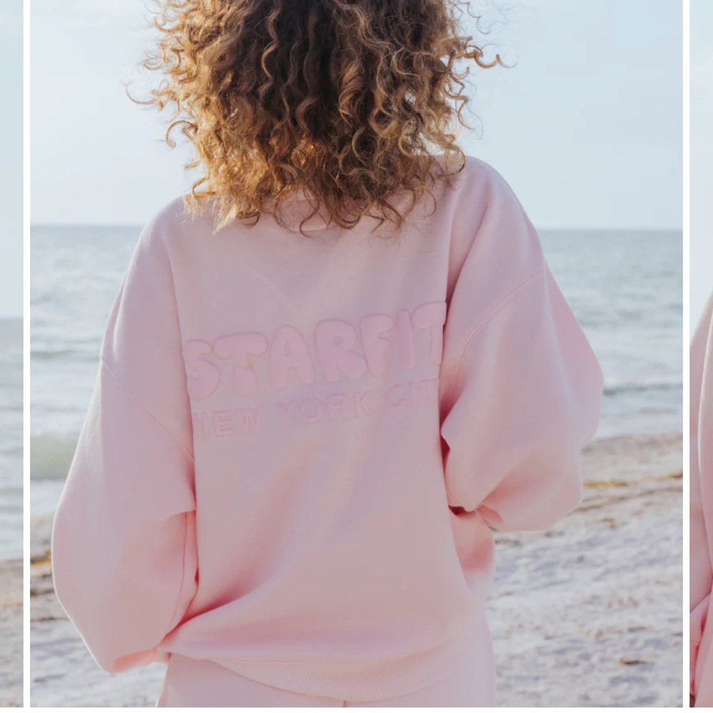 NWT * Starfit Women's Soft Pink Sweatshirt - Size Medium - Picture 2 of 9